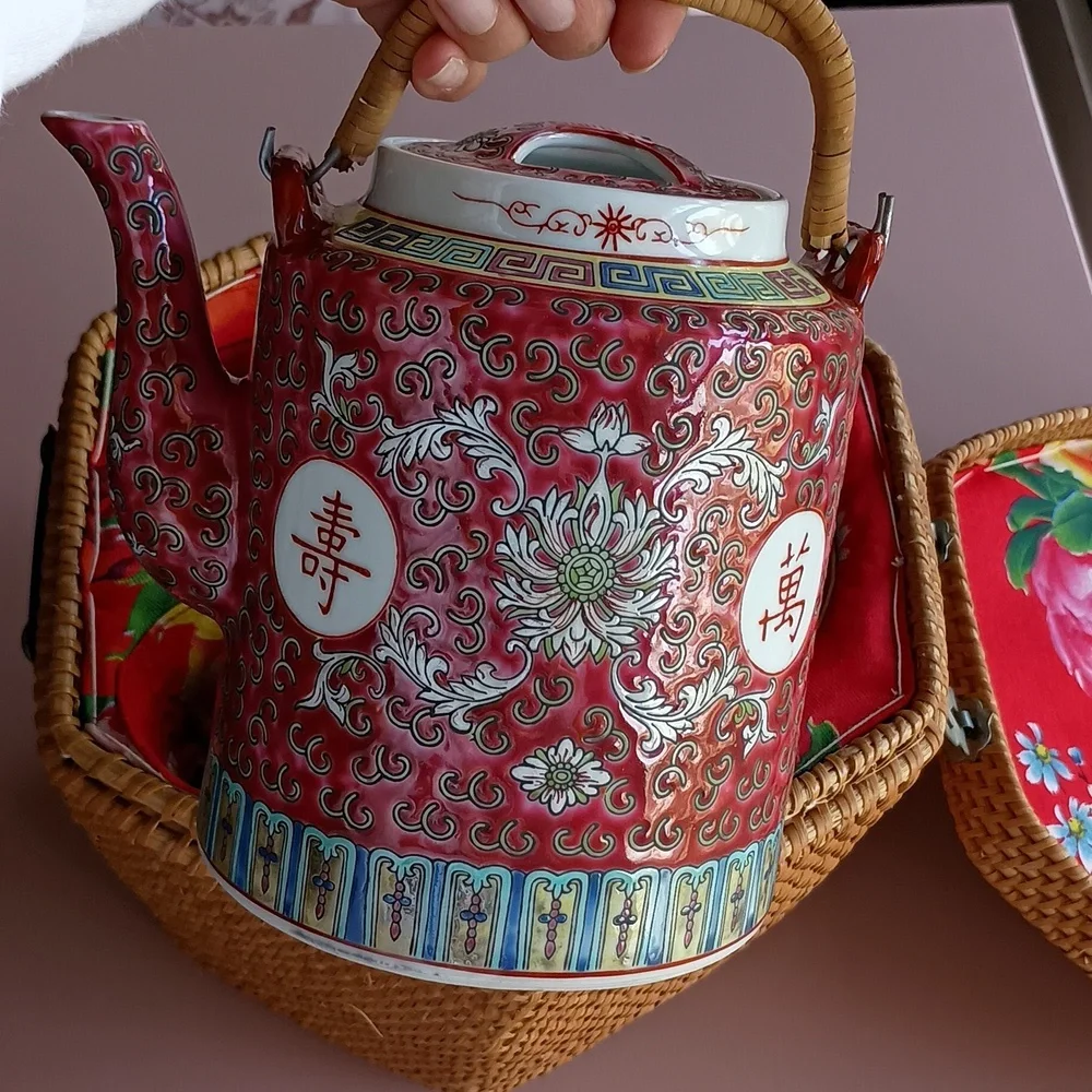 Chinese Famille Tea Set - Picture 7 of 14